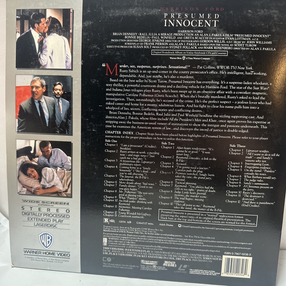 Presumed Innocent - Extended Play (Laserdisc)