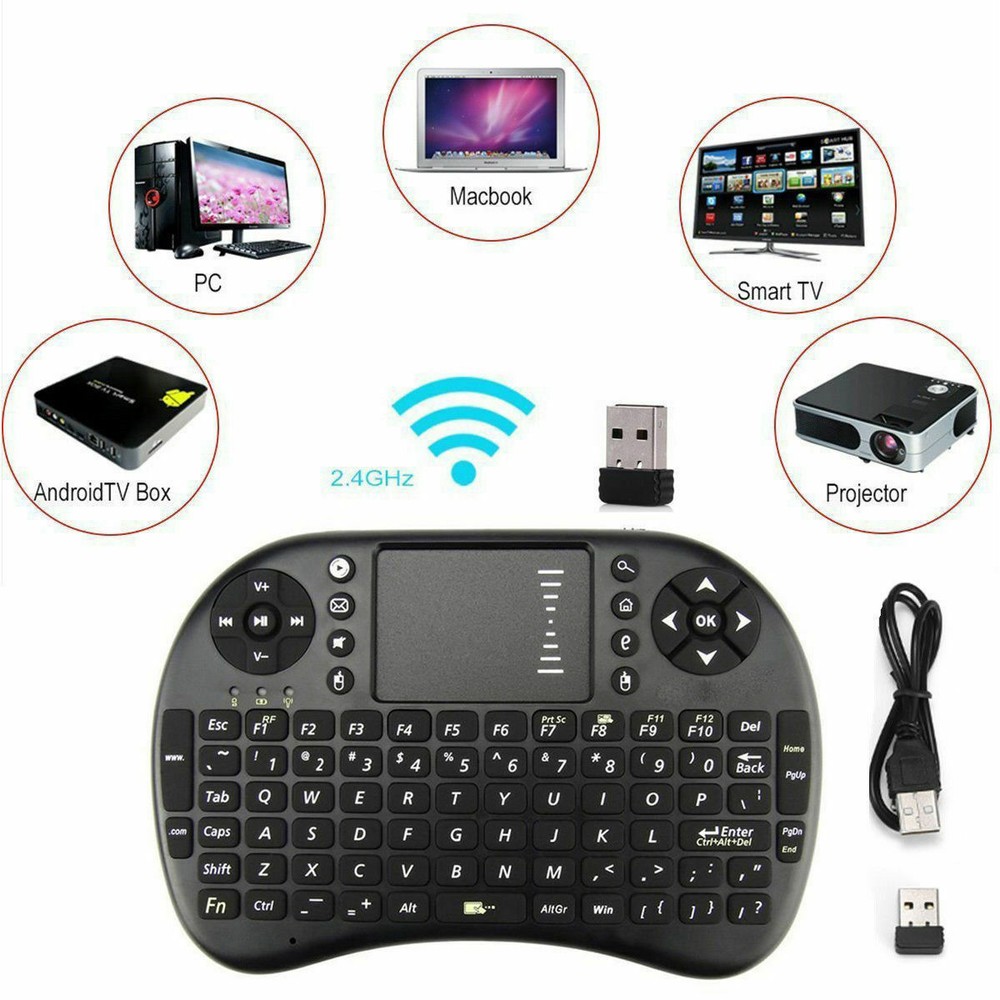 US Mini i8 Wireless Keyboard 2.4G with Touchpad for PC Android Desktop PC TV Box