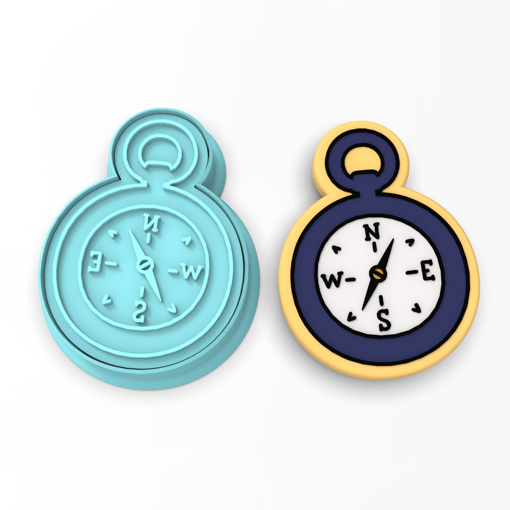 Compass Cookie Cutter & Stamp #1 | Direction Camping Camp Hike Hiking Directions