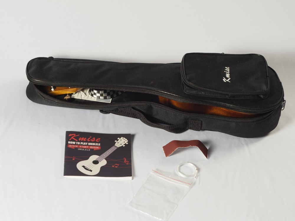 Kmise 21" Ukulele KMU21S With Case, Strap, Extra Strings
