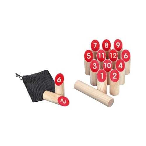 Number Kubb Game - Pine