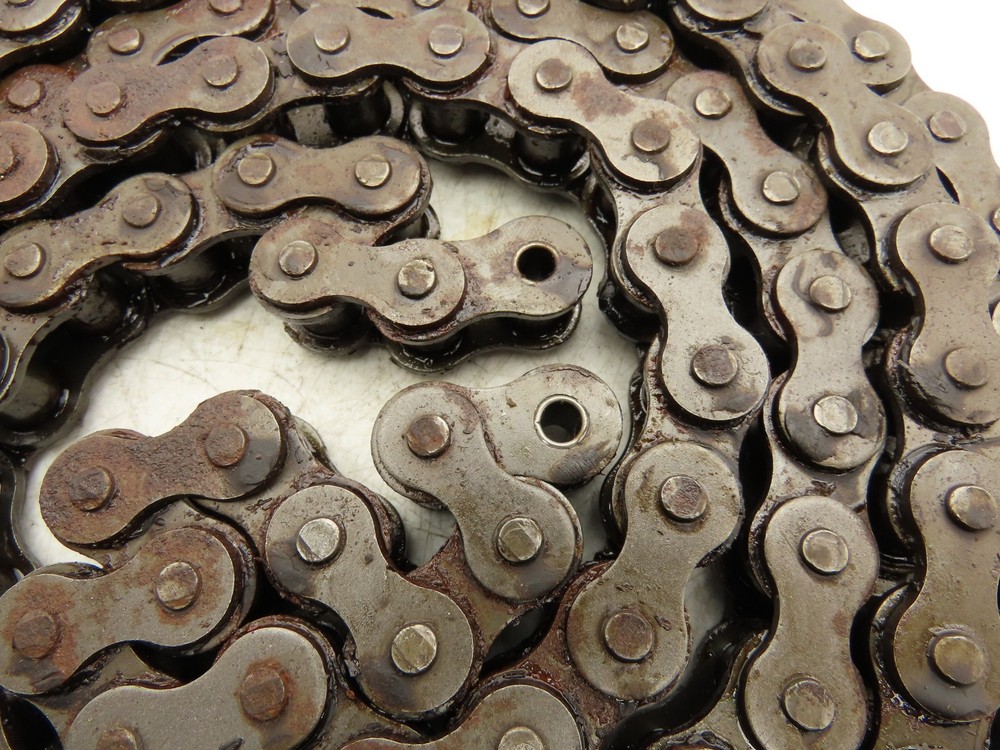 #60-1 360 Roller Chain Standard Duty Riveted Some Surface Rust 2 Connectors