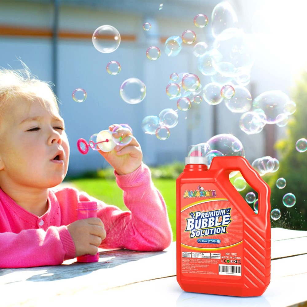 70 oz Bubbles Refills for Kids-Premixed Bubble Solution Refill Premium Bubble Li