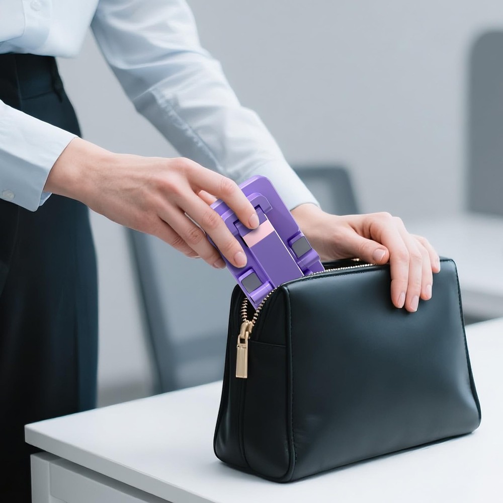 1Pack Foldable Phone Stand Desk Adjustable Height Angle Compatible with iPhone