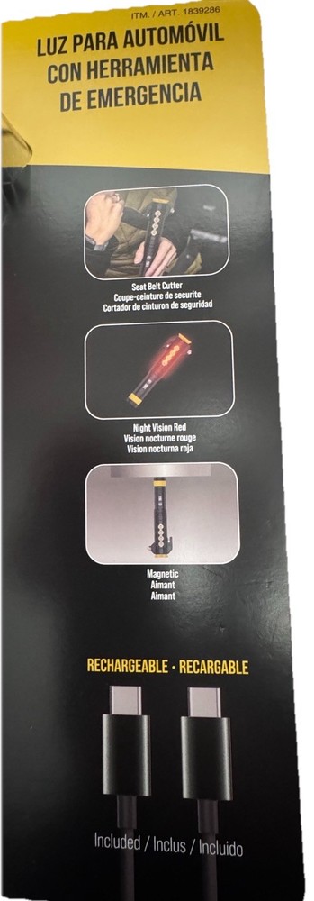 KC AutoLight 2 Pack 1000LM Emergency Flashlight Tool Magnetic Base Rechargeable