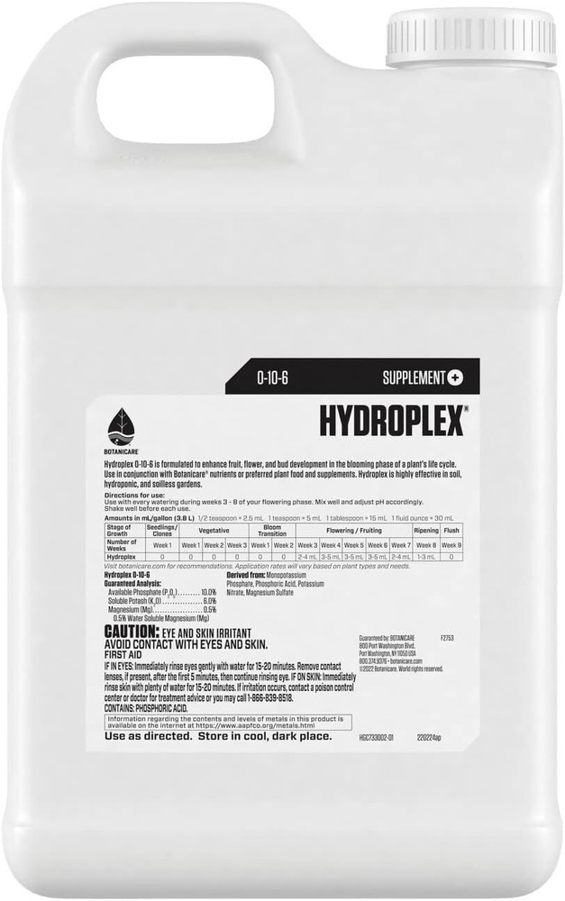 Botanicare Hydroplex Bloom Enhancer 2.5 Gallon