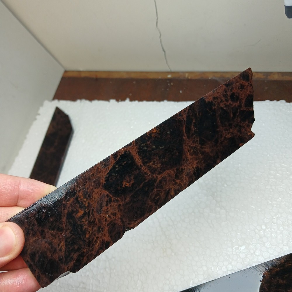 8 200 x 50mm NATURAL MULTI OBSIDIAN PREFORMS SLAB FOR KNAPPING KNIFE ARROWHEAD