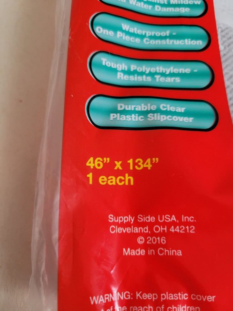 Plastic Sofa Couch Cover 46" x 134" Packrite Sealed