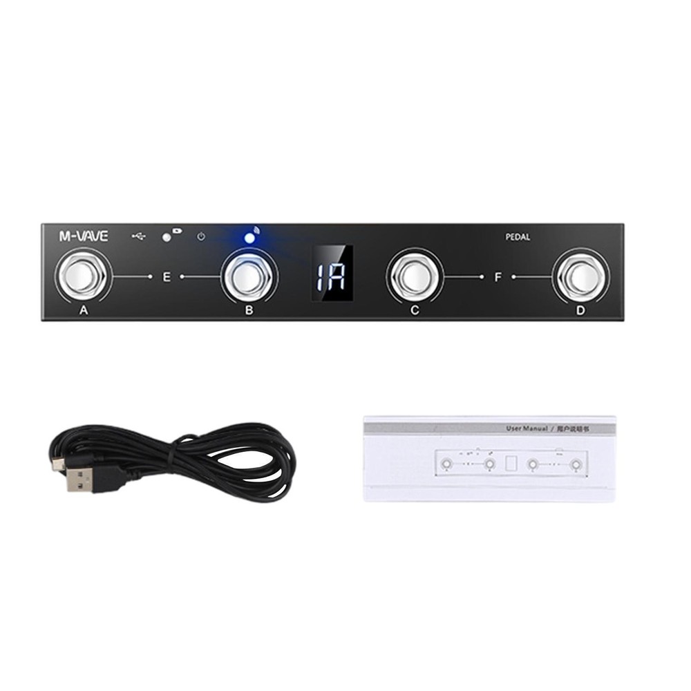 BT MIDI Controller 4 Buttons Footswitch support USB MIDI Foot 2024 US