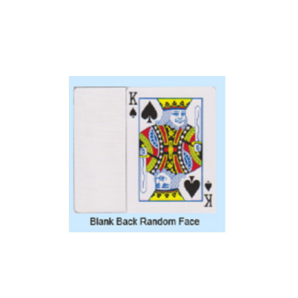 BICYCLE GAFF CARDS - NORMAL FACE  / BLANK BACK - U.S. PLAYING CARD CO.
