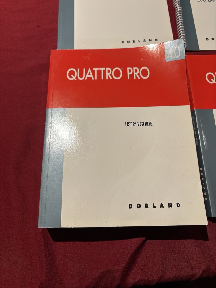 Borland Quattro Pro for DOS Version 4.0 User's Guide + Functions & Macros + Disk