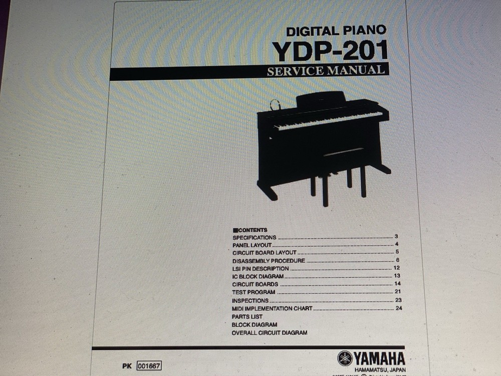 Yamaha Arius Ydp-201  Service Manual Digital