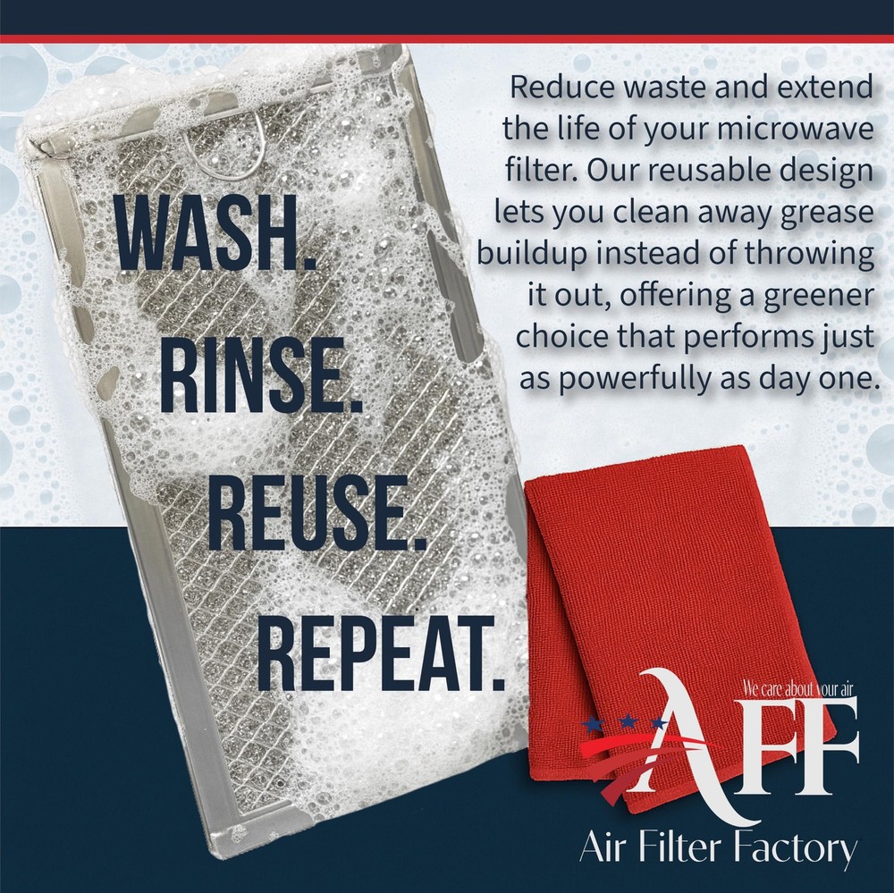 12-Layer Filter Factory 5" x 7.5" Pull Tab Microwave Grease Filter Replacemen...
