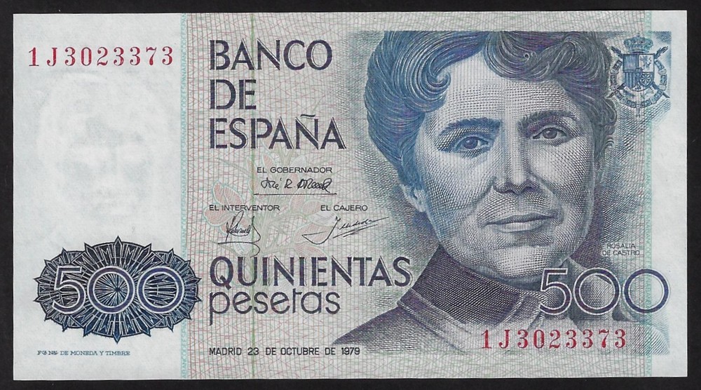 SPAIN  500 PESETAS  1979   P- 157   UNC