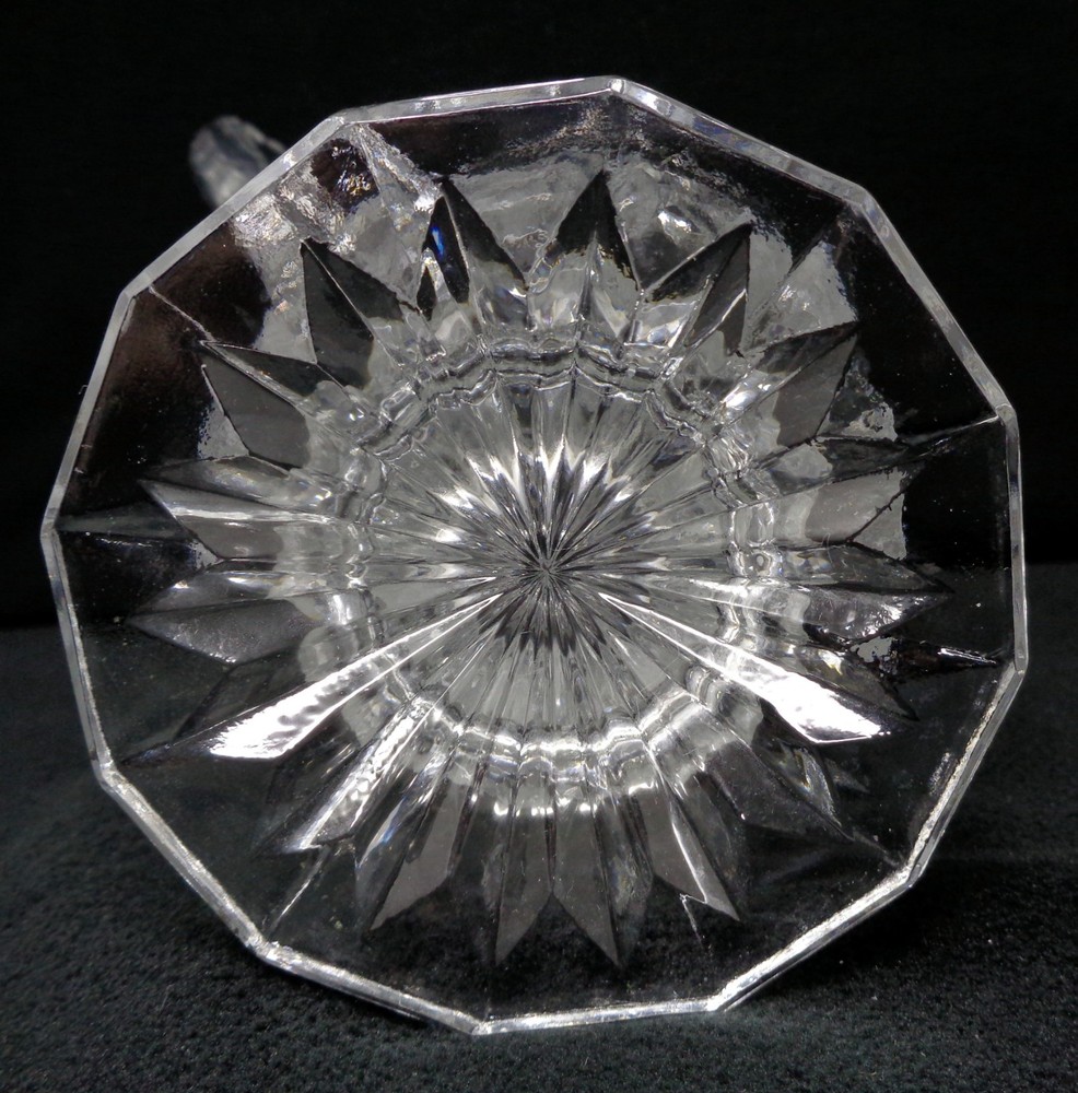 Vintage Lead-Cut Crystal Handled Pitcher