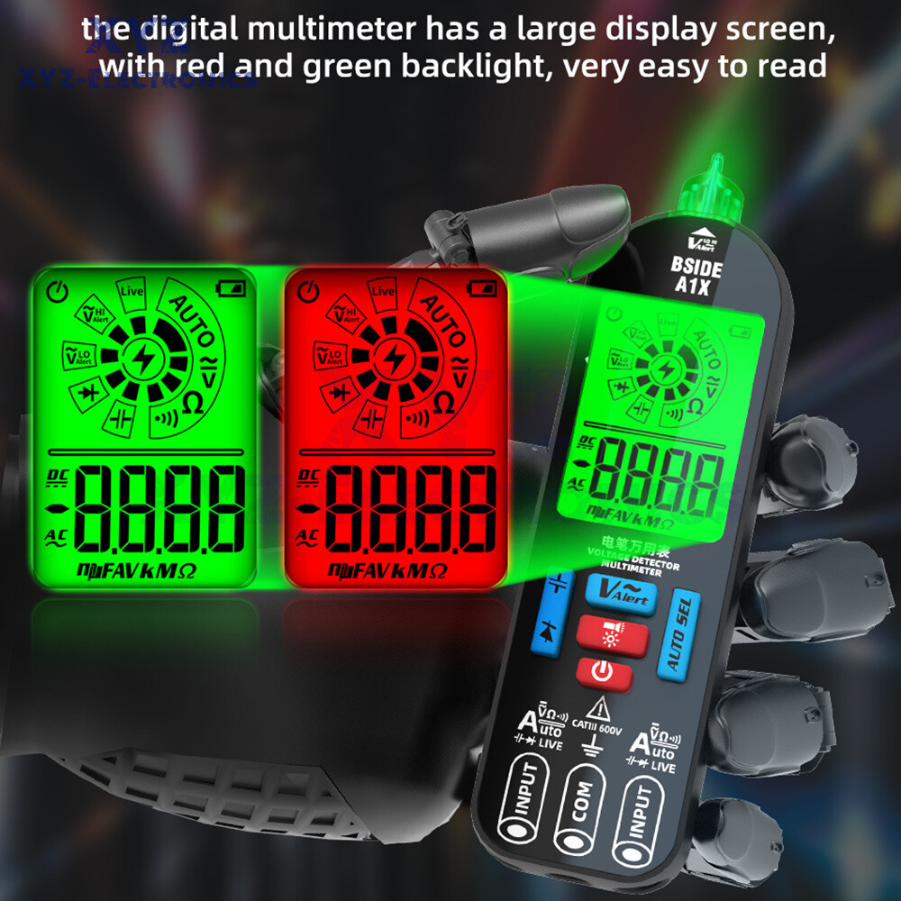 A1X Mini Multimeter LCD Digital DC/AC Voltage Resistance Tester Voltage Detector