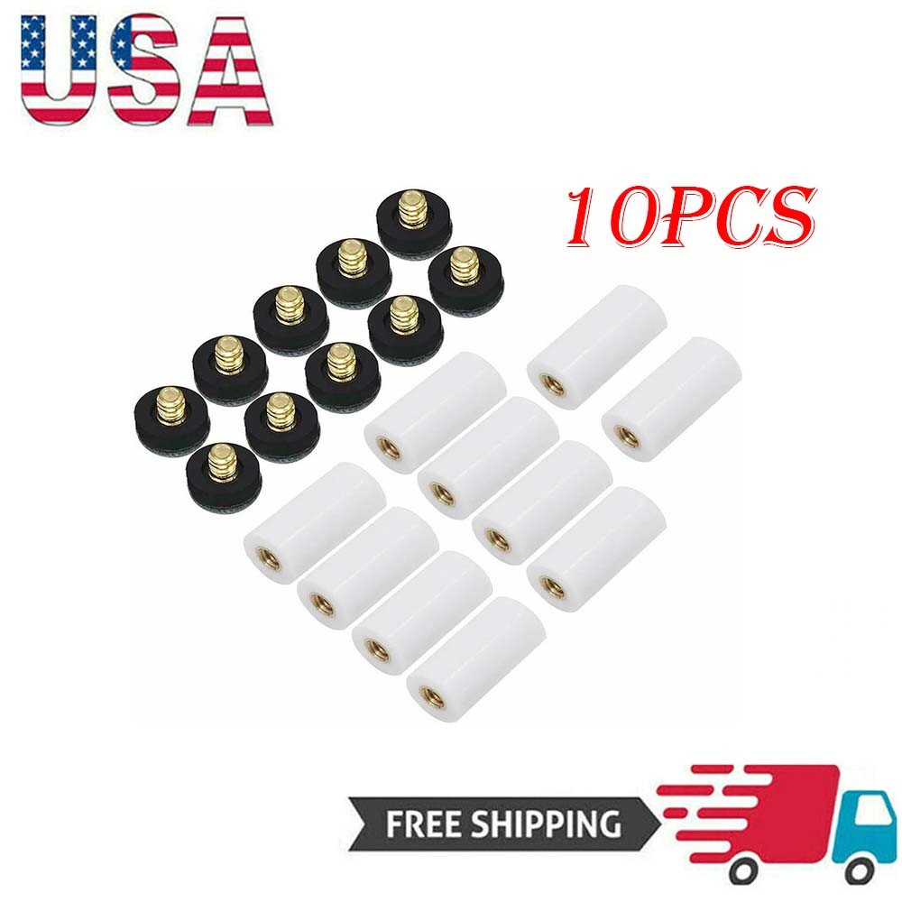 10pack Soft Grey Cue Tips Billiard Replacement Screw-On Tips Pool Cue Stick 13mm