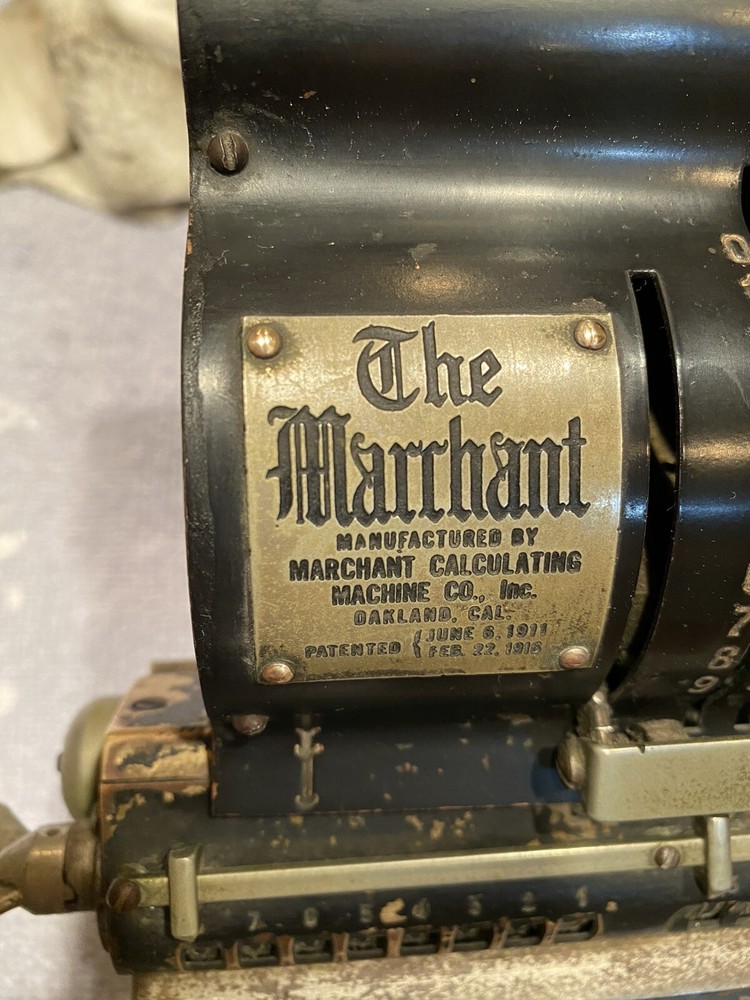 Antique 1916 Marchant Adding Calculating Machine