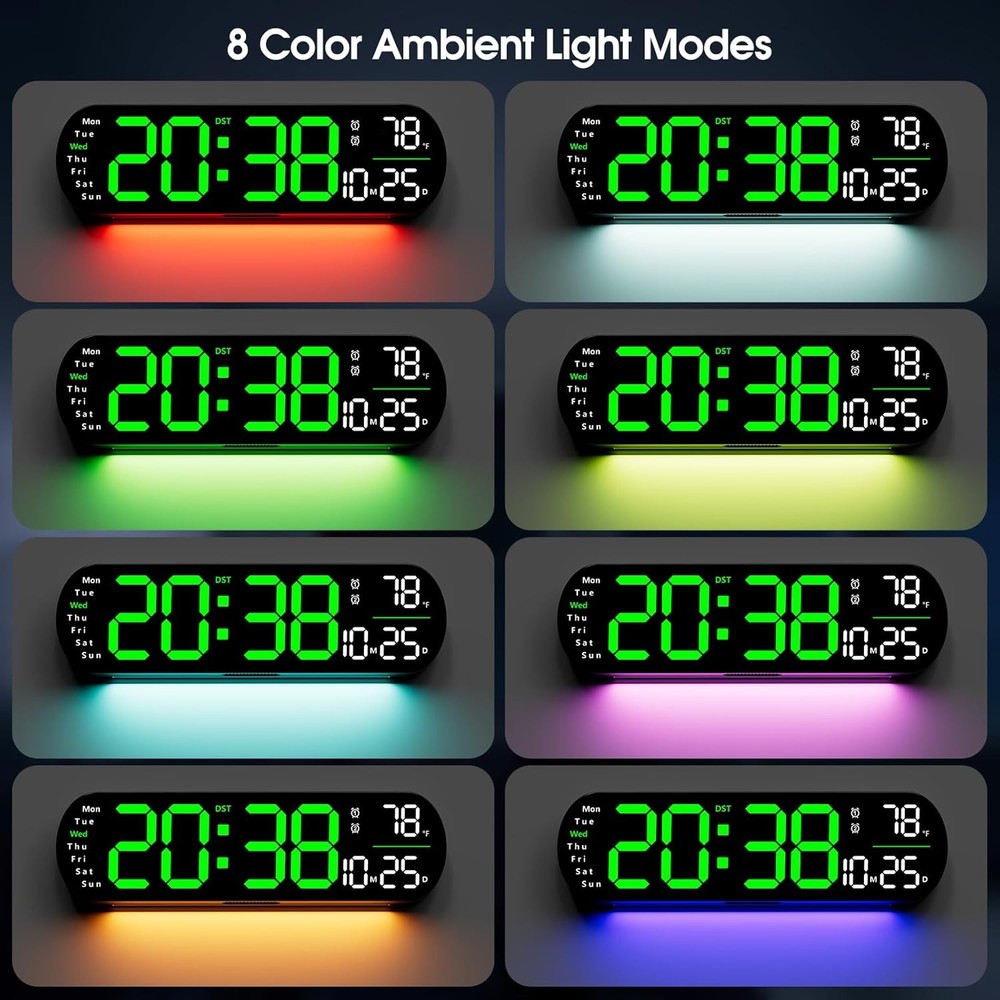 Digital Wall Clo, Lar Display Digital Clo with Remote Control