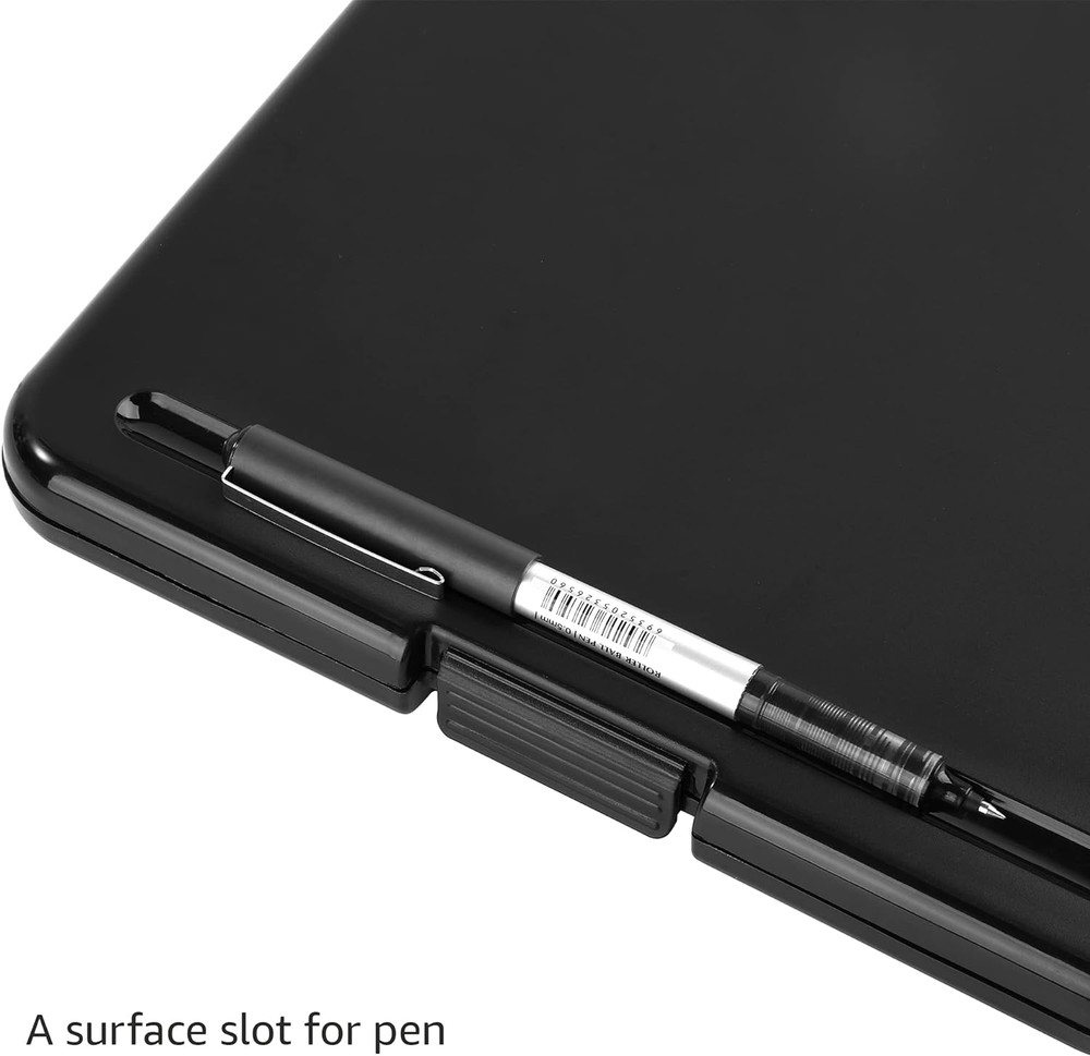 Plastic Storage Clipboard,Black, 2-Pack