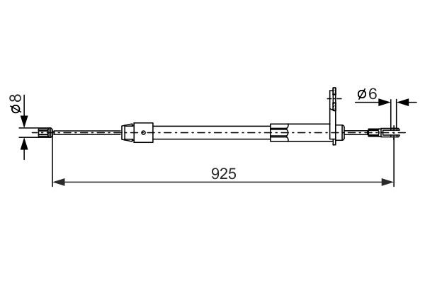Cable Pull, parking brake BOSCH 1987477846