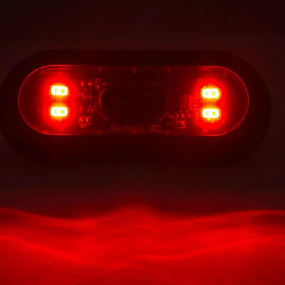 Waterproof Motorcycle Rear LED Helmet Light USB Rechargeable Light Accessory