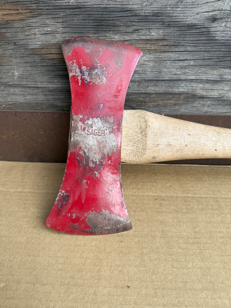Vintage nice 3-1/2 Lb. Sager double bit axe, 36" handle.