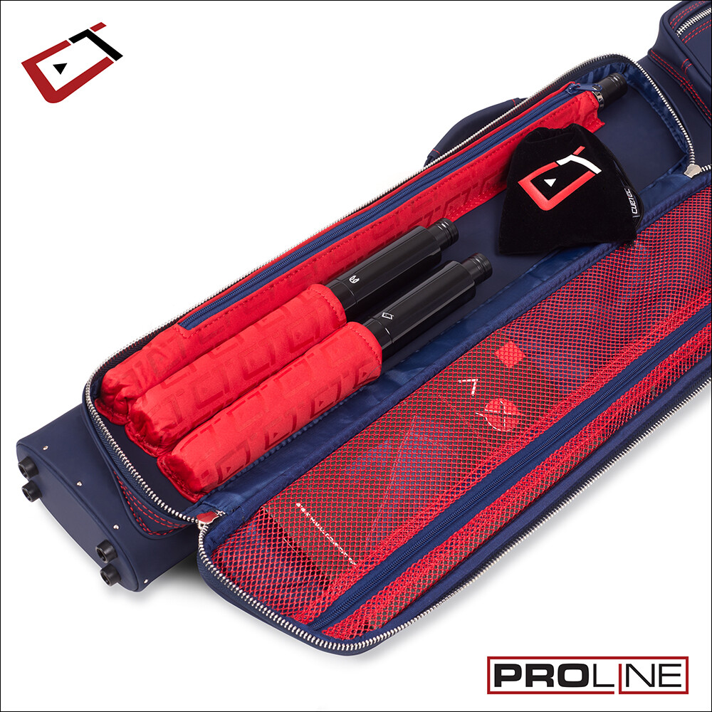 Cuetec Pro Line Navy 2x4 Hard Pool Cue Case