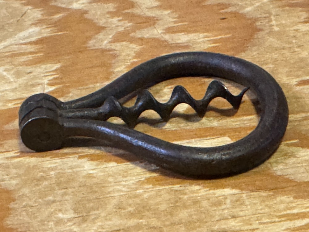 Antique Vintage folding Iron bow-style corkscrew
