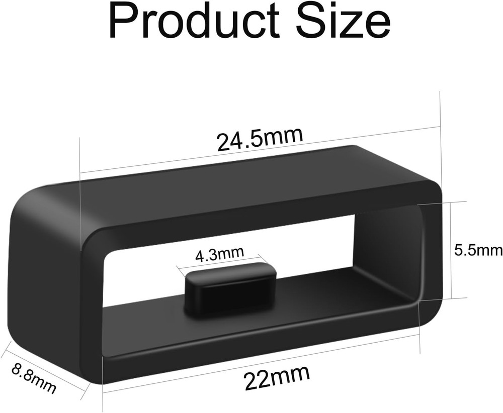Garmin Instinct 2 Band Keeper 6 Pack 22mm Silicone Replacement Loop