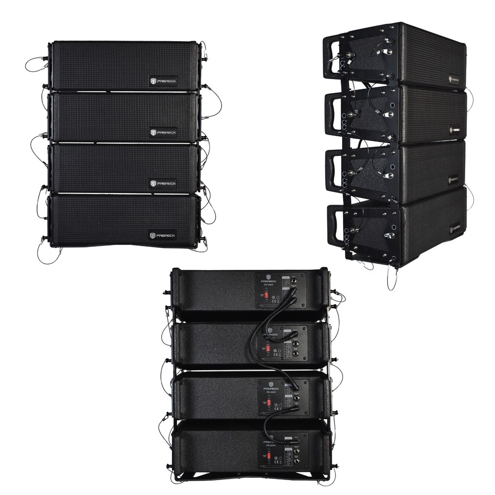 PRORECK DJ Speaker Powered Line Array System Set 6000W P.M.P.O Stere Combo Set