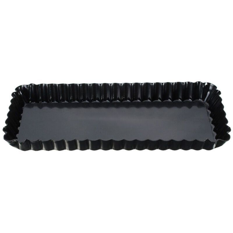 Rectangle Fluted Pie Tart Pan Mold Baking Removable Bottom Nonstick Tool