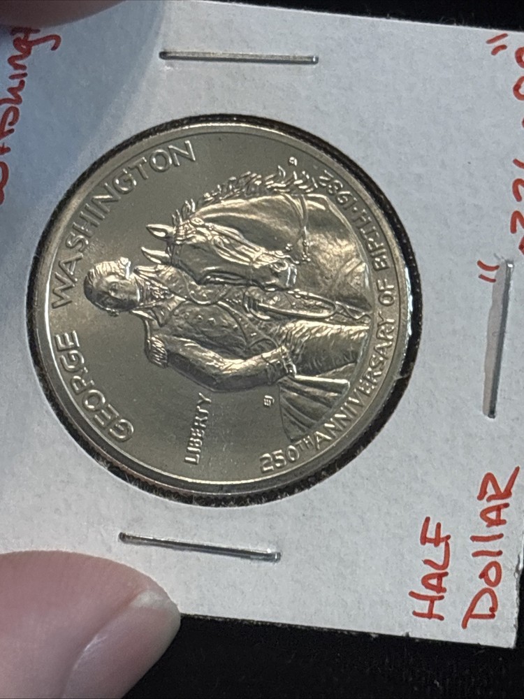 1982-d George Washington Silver Half Dollar Uncirculated “0326088” 50C
