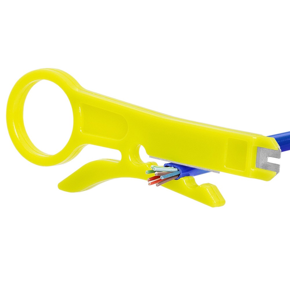 Punch Down Tool & Cable Stripper for 110-Jack Network Wire Cat5e Cat6 RJ45 RJ12
