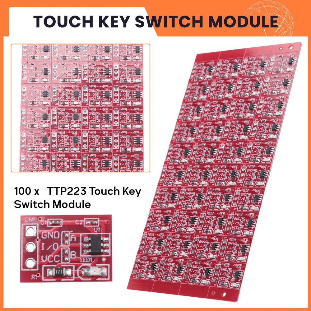 100Pcs TTP223 Key Module Touching Button Capacitor Type Single Channel8985