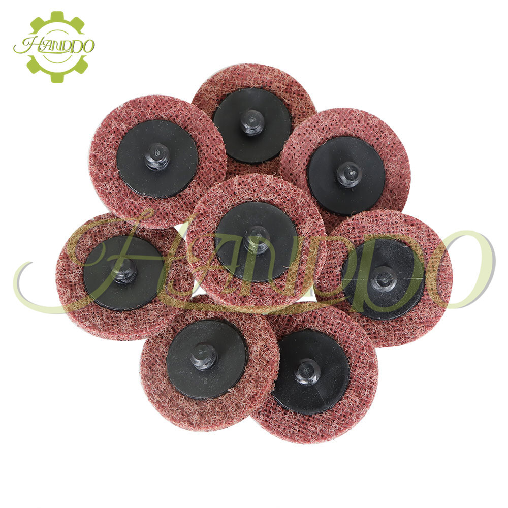 50Pcs 2" Medium Surface Conditioning Discs Roll Lock Die Grinder Sanding Pads