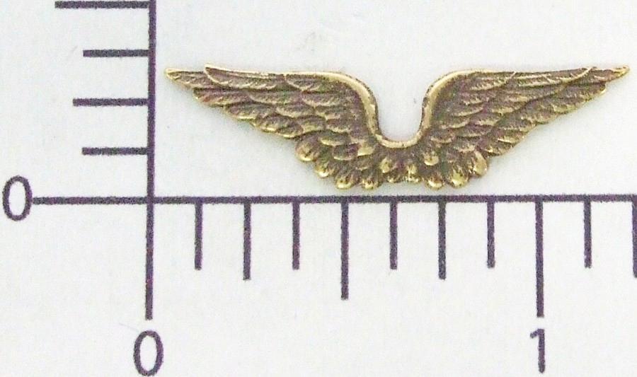 19503         2 Pc Brass Oxidized Victorian Wing Jewelry Finding