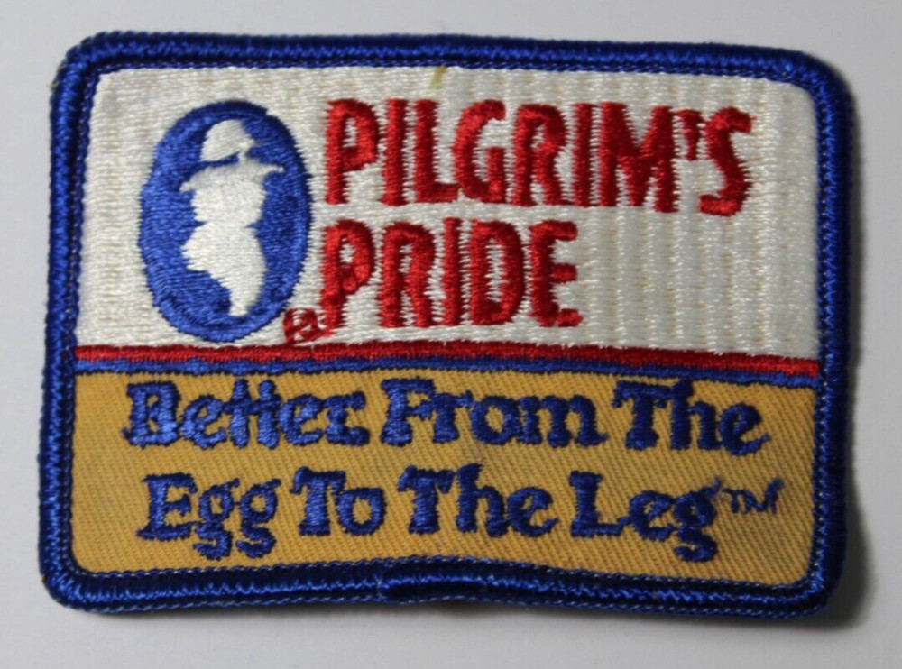 1980s Old Vintage Pilgrim's Pride Patch Chicken Patch Thanksgiving Pilgrim Patch