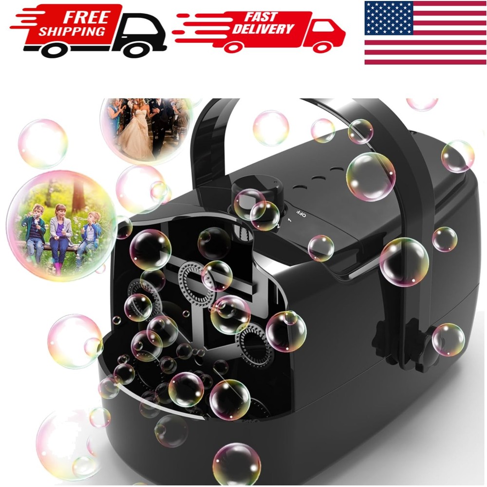 Durable Automatic Bubble Blower with 320ml Tank - Perfect for Indoor/Outdoor Fun