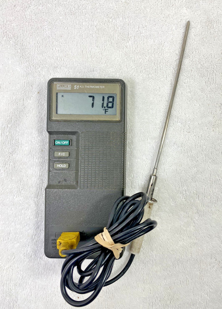 Fluke 51 K/J Thermometer Used Tested Works Great