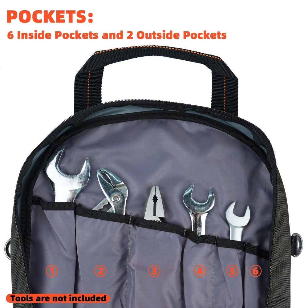 Jumper Cable Bag - 14.5 X 14Tools Cable Bag - Storage Organizer for Cables, ...