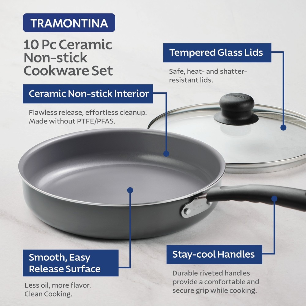 Primaware Ceramic Cookware Set 10 Piece