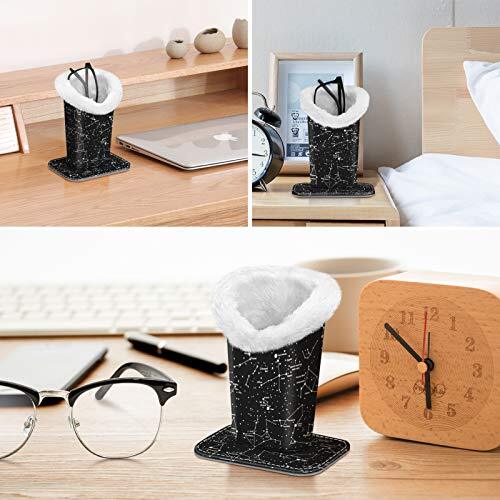 Plush Lined Eyeglasses Holder with Magnetic Base- Premium Vegan Constellation