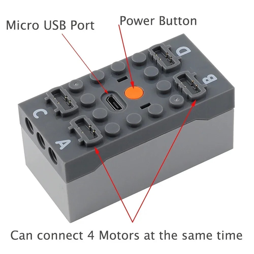 MOC Power Functions 2.4G 8-Channel Speed Control Remote Control APP Programming