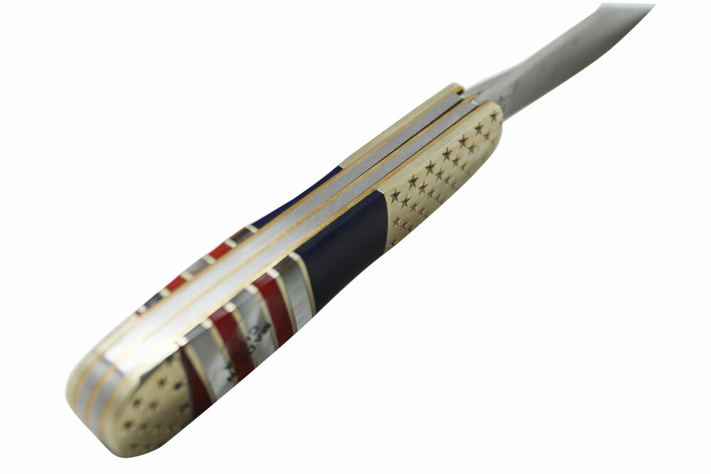 Two Blade Manual Folding Trapper Pocket Knife American Handle