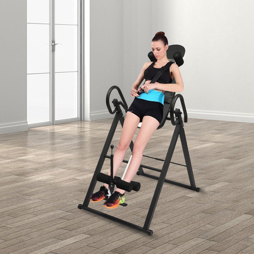 Inversion Table Teeter Machine Therapy Back Pain Relief Foldable Gravity Fitness