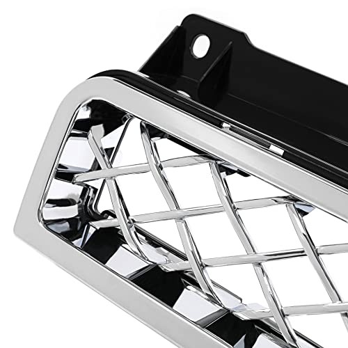 Upper & Lower Mesh Grille Compatible with 2007-2014 Chevy Avalanche, Tahoe,