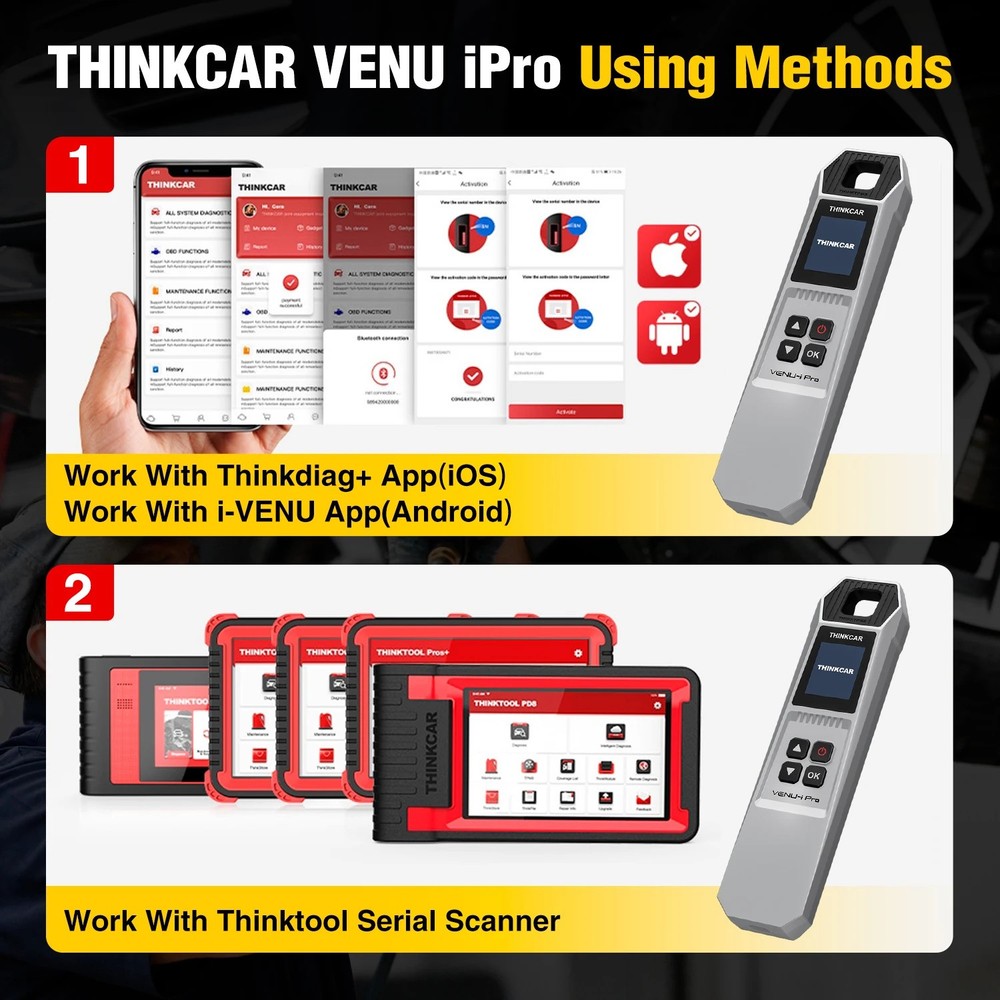 ThinkTPMS VENU iPro Activate Relearn Program TPMS Sersor Work W/ Thinkscan 689BT