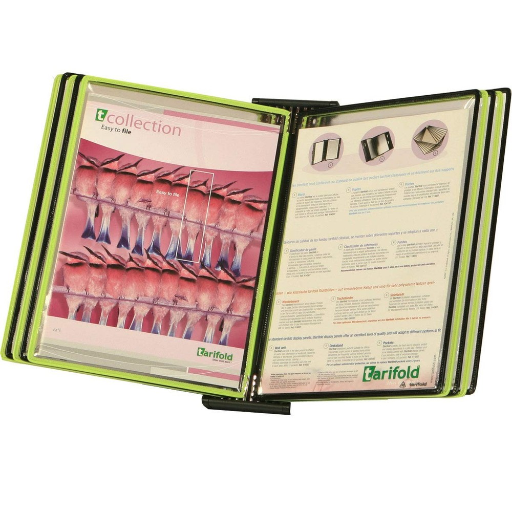 Wall Mount Reference System with 10 Double-Sided Green & Black-Framed Display...