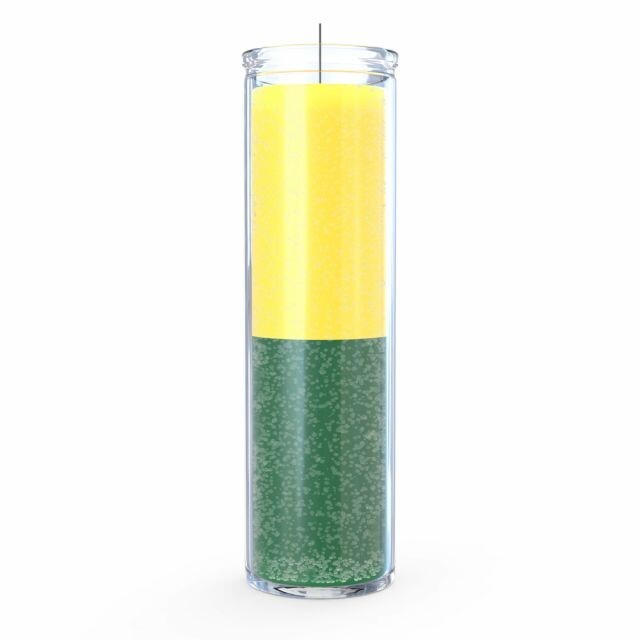 7 Day Candles, Yellow/Green Plain
